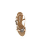 Miu Miu Brown Calf Leather Bos Taurus Stiletto Heel Sandals