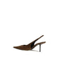Saint Laurent Brown Calf Leather Bos Taurus High Heel Pumps