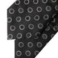 Dolce & Gabbana Black White Polka Dot Silk Adjustable Women Necktie Tie