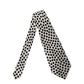 Dolce & Gabbana White Black Polka Dot Silk Adjustable Women Necktie Tie