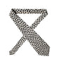 Dolce & Gabbana White Black Polka Dot Silk Adjustable Women Necktie Tie
