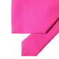 Dolce & Gabbana Neon Pink Solid Satin Silk Adjustable Women Necktie Tie