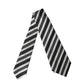 Dolce & Gabbana Black White Stripes Silk Adjustable Women Necktie Tie
