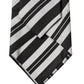 Dolce & Gabbana Black White Stripes Silk Adjustable Women Necktie Tie