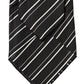 Dolce & Gabbana Black White Stripes Silk Adjustable Women Necktie Tie