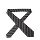 Dolce & Gabbana Black White Stripes Silk Adjustable Women Necktie Tie