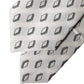 Dolce & Gabbana White Patterned Silk Adjustable Women Tied Necktie Tie
