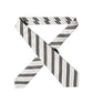 Dolce & Gabbana White Black Stripes Silk Adjustable Women Necktie Tie
