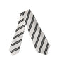 Dolce & Gabbana White Black Stripes Silk Adjustable Women Necktie Tie