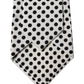 Dolce & Gabbana White Black Polka Dot Silk Adjustable Women Necktie Tie