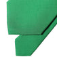 Dolce & Gabbana Green Solid Silk Cotton Adjustable Women Necktie Tie