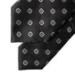 Dolce & Gabbana Black White Geometric Silk Adjustable Women Necktie Tie