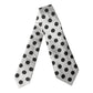 Dolce & Gabbana White Black Polka Dot Silk Adjustable Women Necktie Tie