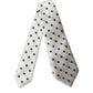 Dolce & Gabbana White Black Polka Dot Silk Adjustable Women Necktie Tie