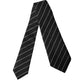 Dolce & Gabbana Black White Stripes Wool Adjustable Women Necktie Tie