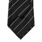 Dolce & Gabbana Black White Stripes Wool Adjustable Women Necktie Tie