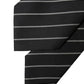 Dolce & Gabbana Black White Stripes Wool Adjustable Women Necktie Tie