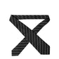 Dolce & Gabbana Black White Stripes Wool Adjustable Women Necktie Tie