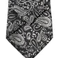 Dolce & Gabbana Black White Paisley Silk Adjustable Women Necktie Tie