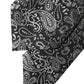 Dolce & Gabbana Black White Paisley Silk Adjustable Women Necktie Tie