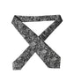 Dolce & Gabbana Black White Paisley Silk Adjustable Women Necktie Tie
