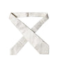 Dolce & Gabbana Off White Geometric Silk Adjustable Women Necktie Tie