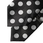 Dolce & Gabbana Black White Polka Dot Silk Adjustable Women Necktie Tie