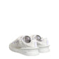 Dolce & Gabbana White Calfskin Leather Low Top Sneakers Shoes