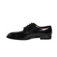 Dolce & Gabbana Black Calfskin Leather Derby Men Dress Shoes
