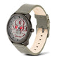 Police Gray Leather Dress Watch