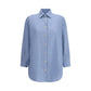 Deperlu Blue Cotton Shirt