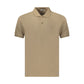 Coveri Moving Brown Cotton Men's Polo Shirt