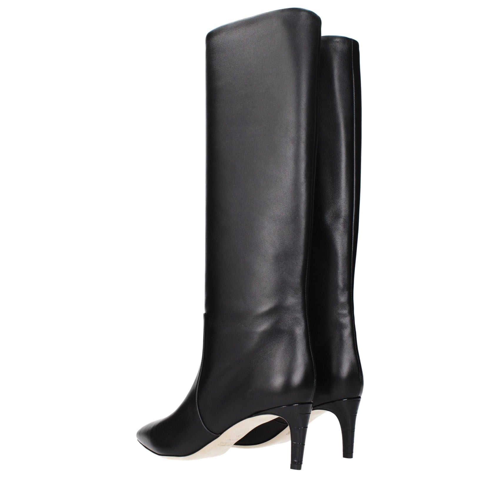 Paris Texas Black Leather Ankle Boots