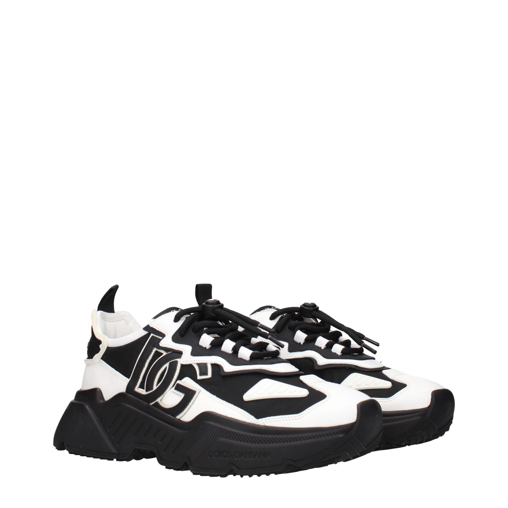Dolce & Gabbana White Leather Chunky Sneakers