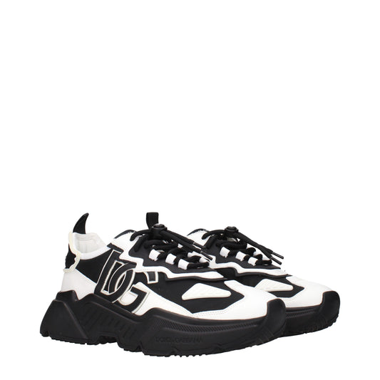 Dolce & Gabbana White Leather Chunky Sneakers