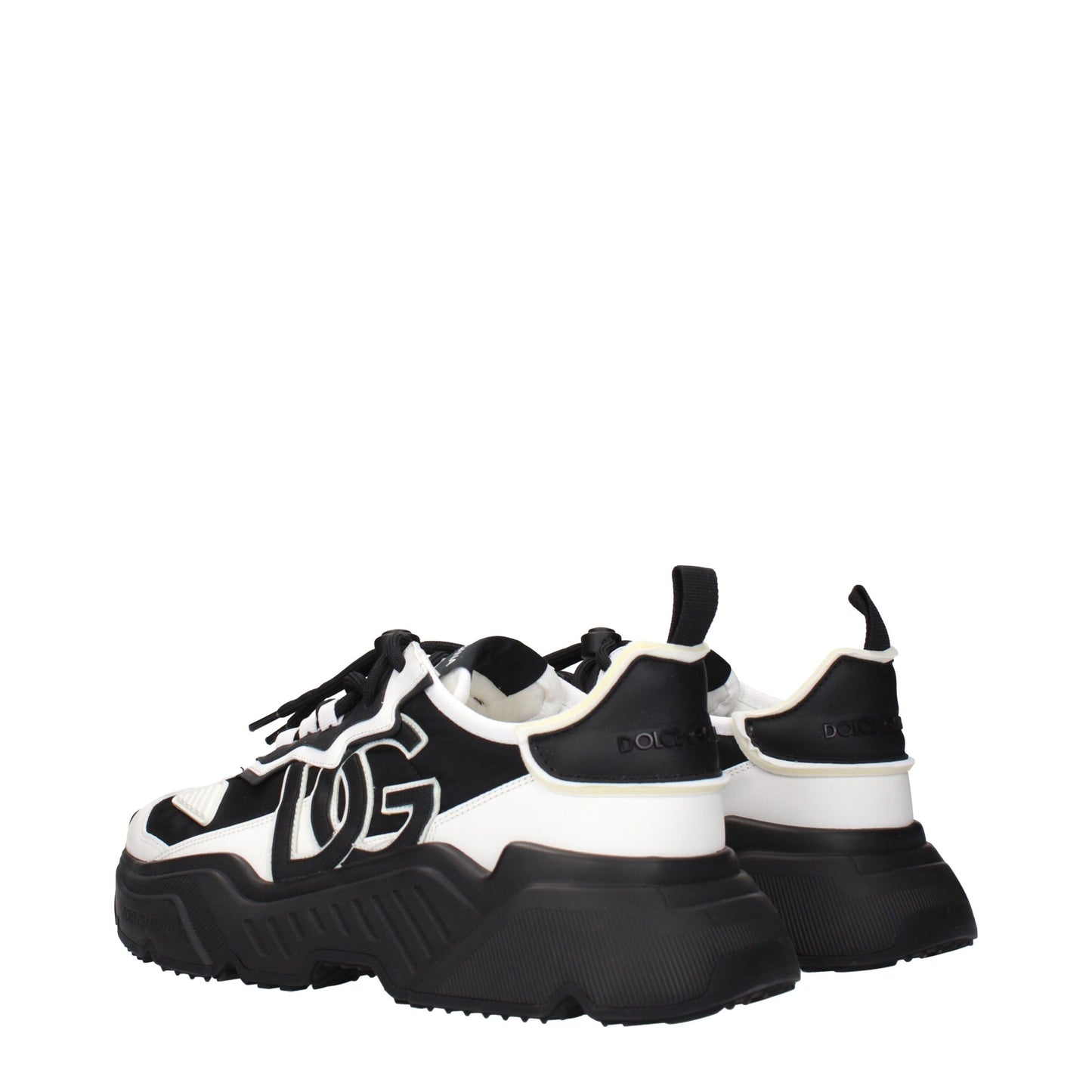 Dolce & Gabbana White Leather Chunky Sneakers