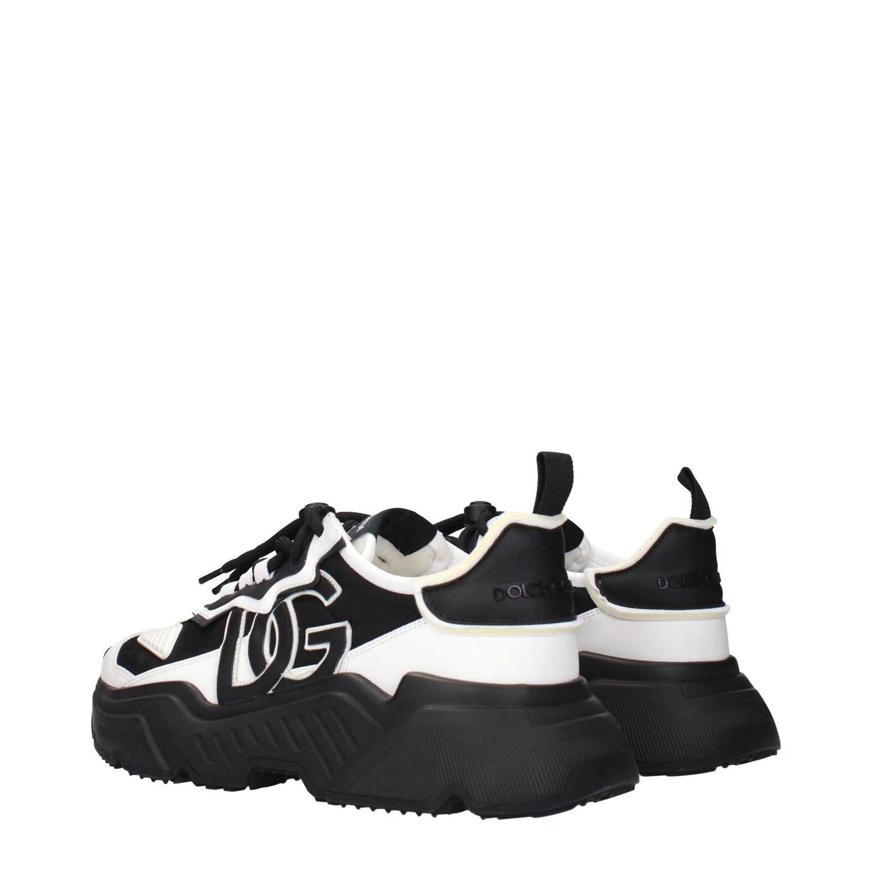 Dolce & Gabbana White Leather Chunky Sneakers