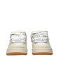 Barrow Beige Leather Low Top Sneakers
