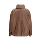 Calvin Klein Brown Lamb Ovis Aries Aries Leather Jacket