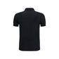 Aragona Cashmere Black Cotton Polo Shirt