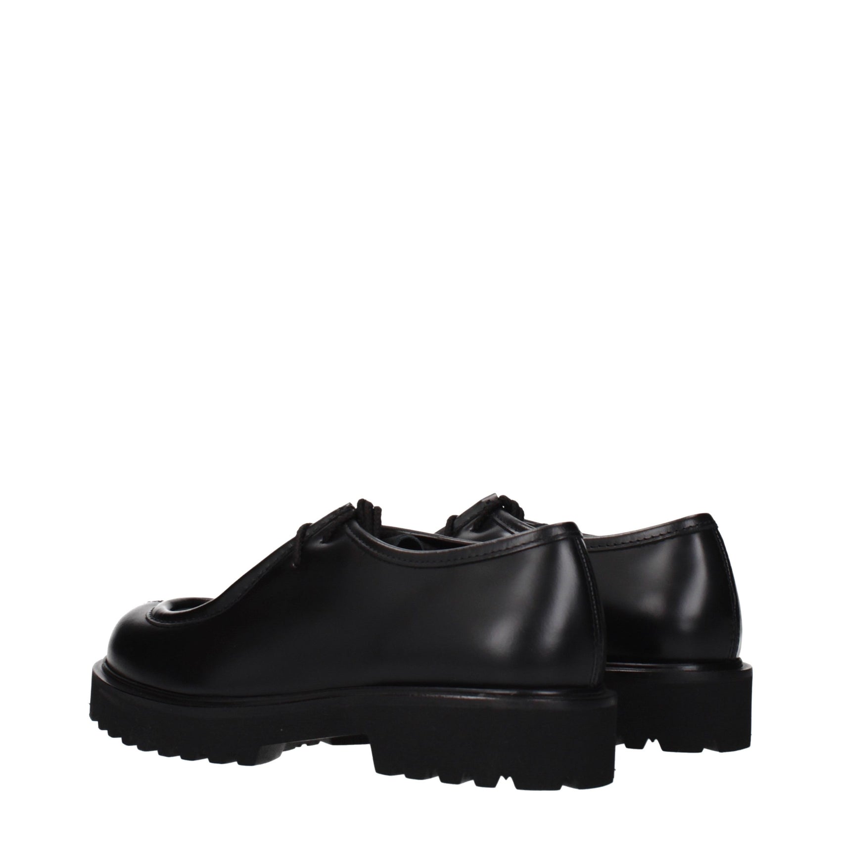 Max Mara Black Leather Oxfords And Derbies