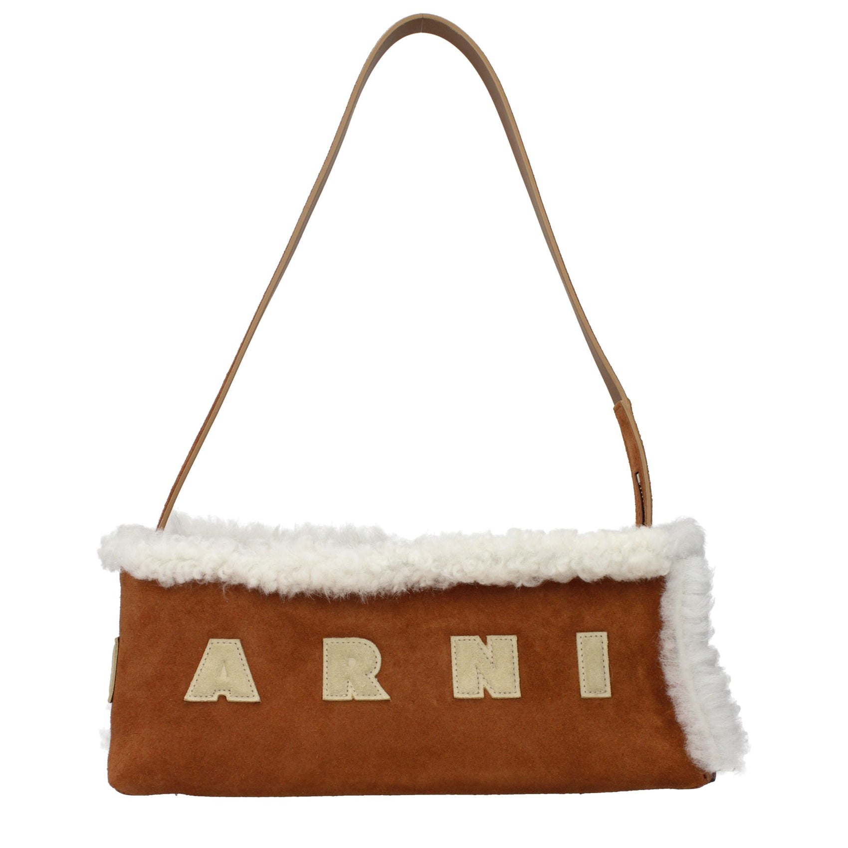 Marni Brown Leather Shoulder Bag
