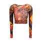 Emilio Pucci Orange Polyamide Pattern Shirt