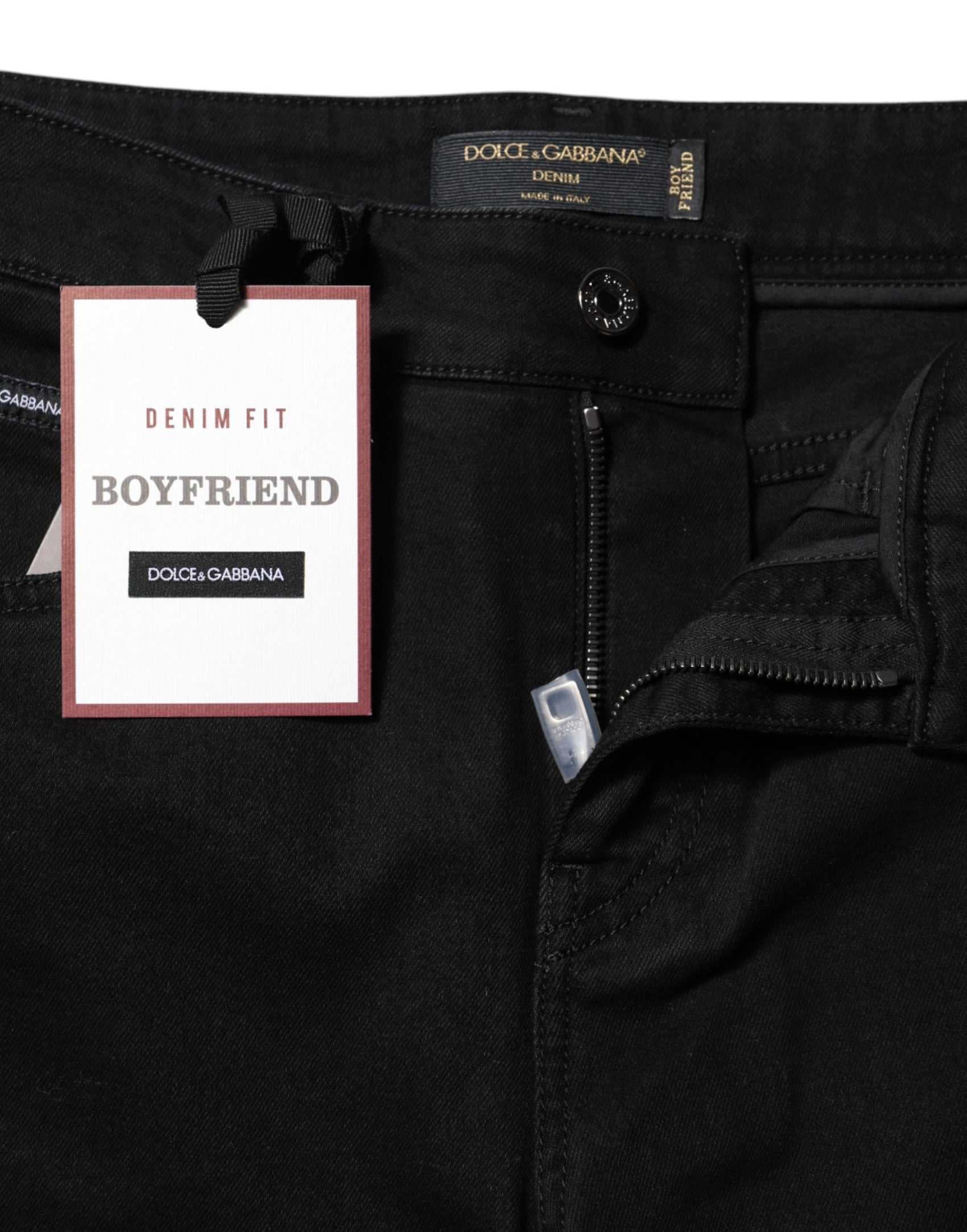 Dolce & Gabbana Black Boyfriend Cotton Stretch Denim Jeans
