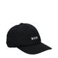MSGM Black Cotton Cap (Baseball Hat)