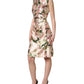 Dolce & Gabbana Light Pink LilyPrint Sleeveless Sheath Dress