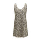 Brunello Cucinelli Beige Paper Cocktail Dress