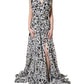 Dolce & Gabbana Black White Logo Sleeveless Floor Length Maxi Dress