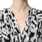 Dolce & Gabbana Black White Logo Sleeveless Floor Length Maxi Dress
