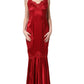 Dolce & Gabbana Red Silk Sleeveless Maxi Long Lace Trim Dress